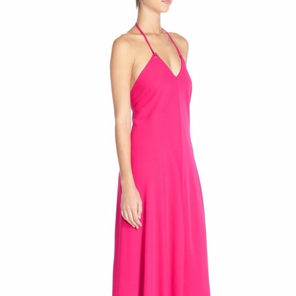 NWT! $328 Jill Jill Stuart Halter Crepe Gown Peony [ SZ 2 ]‎ - Picture 5 of 9